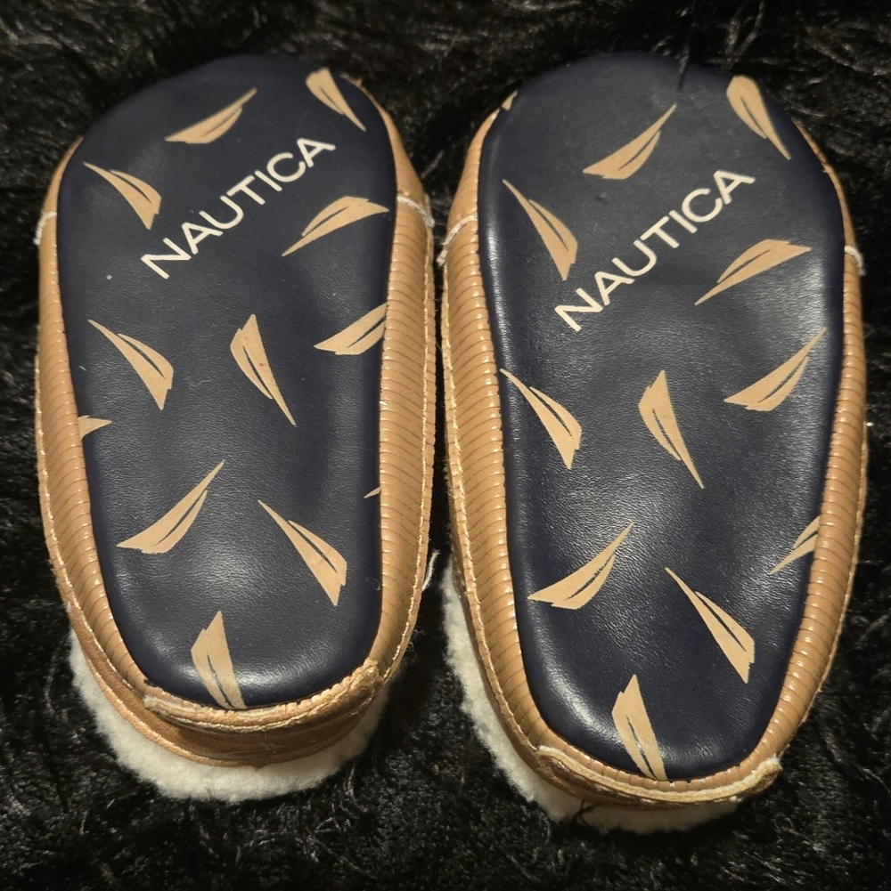 Nautica Tan Baby Shoes with Black Laces - Picture 3 of 5